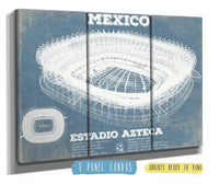 Cutler West Soccer Collection 48" x 32" / 3 Panel Canvas Wrap Mexico Football - Vintage Estadio Azteca Stadium Soccer Print 755380905_74237