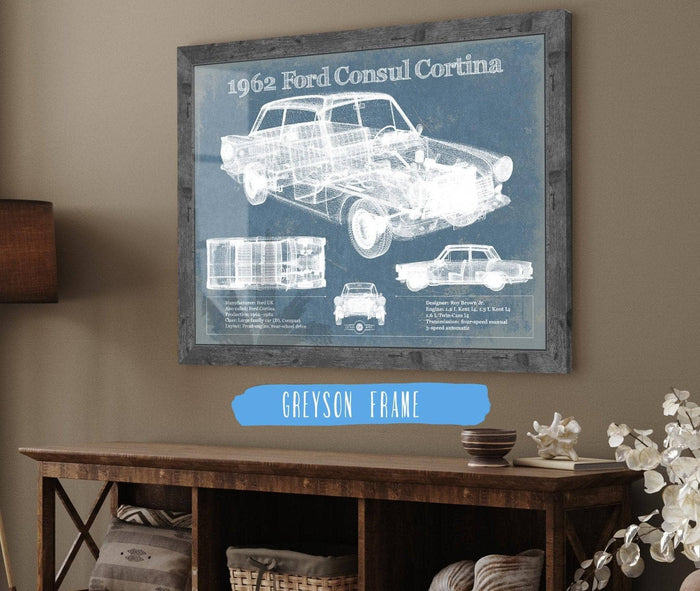 Cutler West Ford Collection 1962 Ford Consul Cortina Mark I Original Blueprint Art