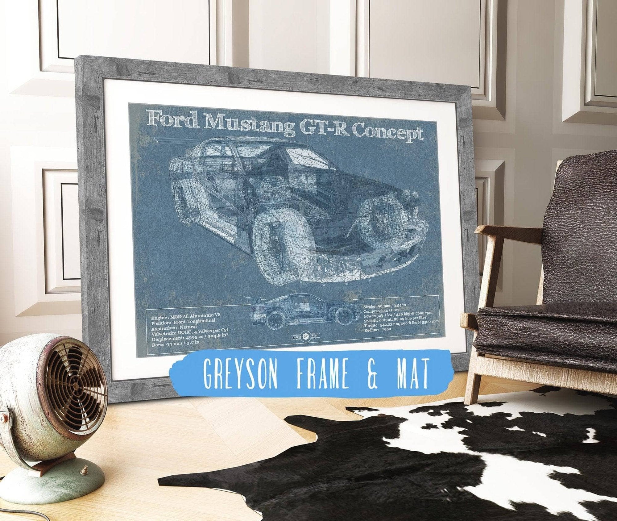 Cutler West Ford Collection 14" x 11" / Greyson Frame & Mat Ford Mustang GT-R Concept Race Car Print 787605402_21834