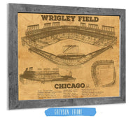 Cutler West 14" x 11" / Greyson Frame Wrigley Field Print - Chicago Cubs Baseball Print 703303748-14"-x-11"3242