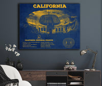 Cutler West College Football Collection California Memorial Stadium Poster - University of California Bears Vintage Stadium & Blueprint Art Print