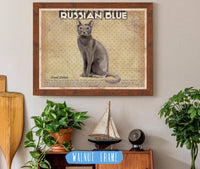 Cutler West Russian Blue Cat Breed Art Print Pet Vintage Print