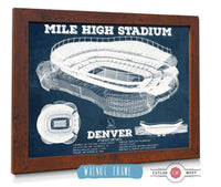 Cutler West Vintage Denver Broncos Mile High Stadium Football Print