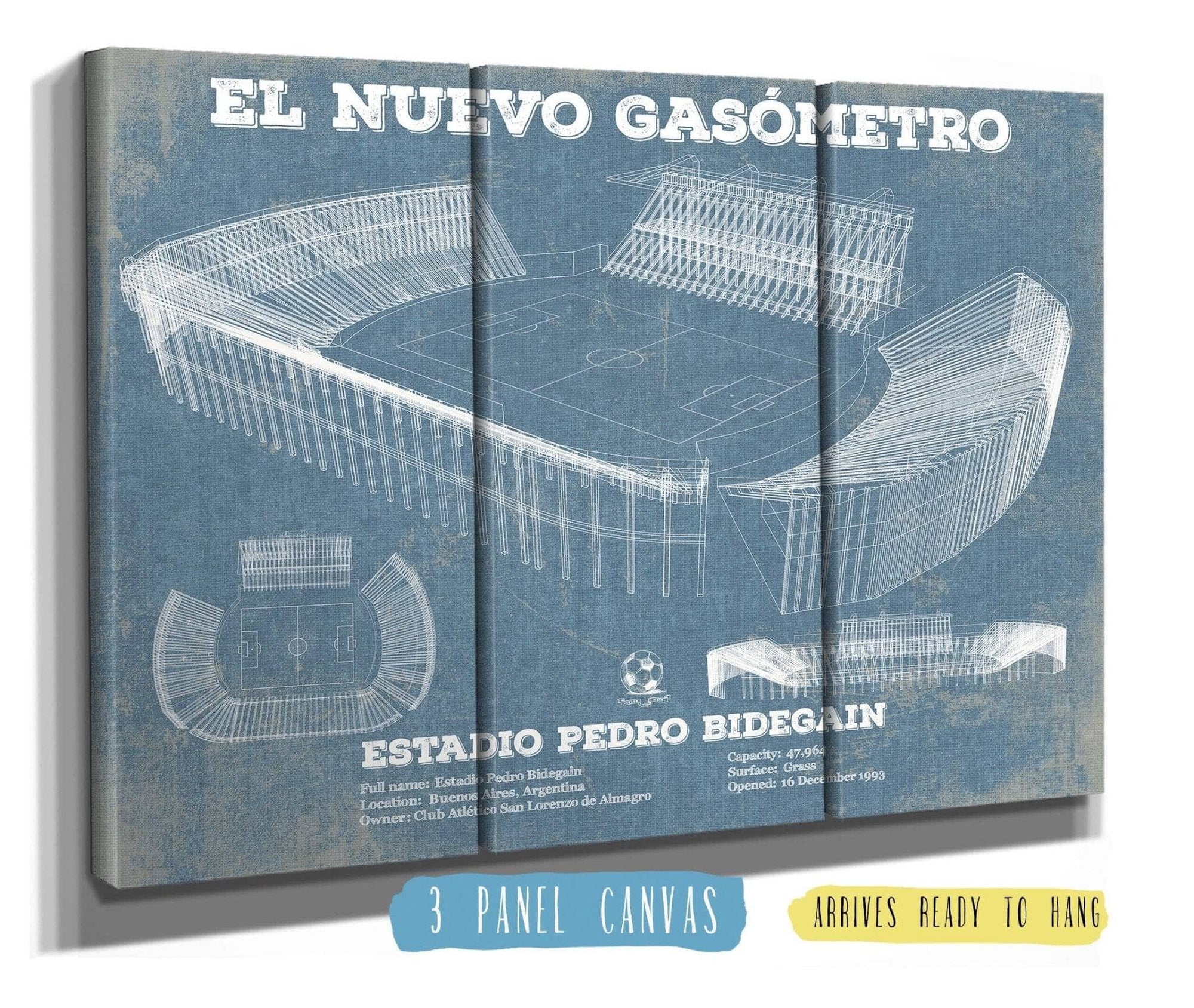 Cutler West Soccer Collection 48" x 32" / 3 Panel Canvas Wrap El Nuevo Gasómetro Print Club Atlético San Lorenzo De Almagro Soccer Print 807343253_60799