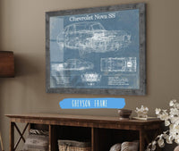 Cutler West Chevrolet Collection Chevrolet Nova SS Blueprint Vintage Auto Patent Print
