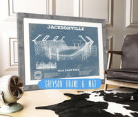 Cutler West Pro Football Collection 14" x 11" / Greyson Frame & Mat Jacksonville Jaguars TIAA Bank Field  Vintage Football Print 835000059_25530