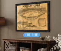 Cutler West 14" x 11" / Black Frame Wrigley Field Print - Chicago Cubs Baseball Print 703303748-14"-x-11"3236