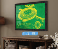 Cutler West Brazil National Football Team Vintage MaracanÃ£ Stadium Soccer Print
