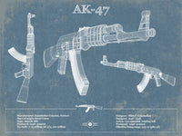 Cutler West 14" x 11" / Unframed AK-47 Blueprint Vintage Gun Print 833110042-14"-x-11"38573