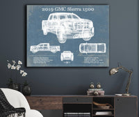 Cutler West 2019 Gmc Sierra 1500 Vintage Blueprint Auto Print