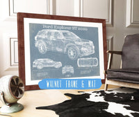 Cutler West Ford Collection 14" x 11" / Walnut Frame & Mat Ford Explorer ST 2020 Vintage Blueprint Auto Print 845000214_59961