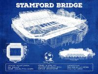 Cutler West Soccer Collection 14" x 11" / Unframed Stamford Bridge - Chelsea FC European Football Soccer Stadium Print 700225520-TOP