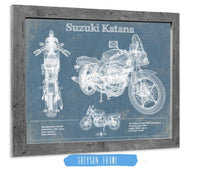 Cutler West Suzuki Katana Blueprint Motorcycle Patent Print