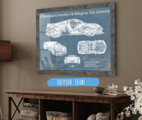 Cutler West Chevrolet Collection Chevrolet Corvette C8 Stingray Z5 (2020) Blueprint Vintage Auto Patent Print