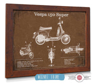 Cutler West Vintage Vespa 150 VBC Scooter Patent Print