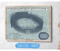 Cutler West Racetrack Collection Bristol Speedway Blueprint NASCAR Race Track Print
