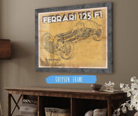 Cutler West Ferrari Collection 14" x 11" / Greyson Frame Ferrari 125 F1 Formula One Race Car Print 701664620_61944