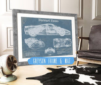 Cutler West Ferrari Collection 14" x 11" / Greyson Frame & Mat Ferrari Enzo Blueprint Vintage Auto Print 835000132_56863