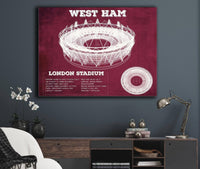 Cutler West West Ham United FC - Vintage London Stadium Soccer Print