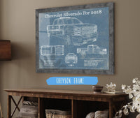 Cutler West Chevrolet Collection Chevrolet Silverado 2018 Blueprint Vintage Truck Patent Print