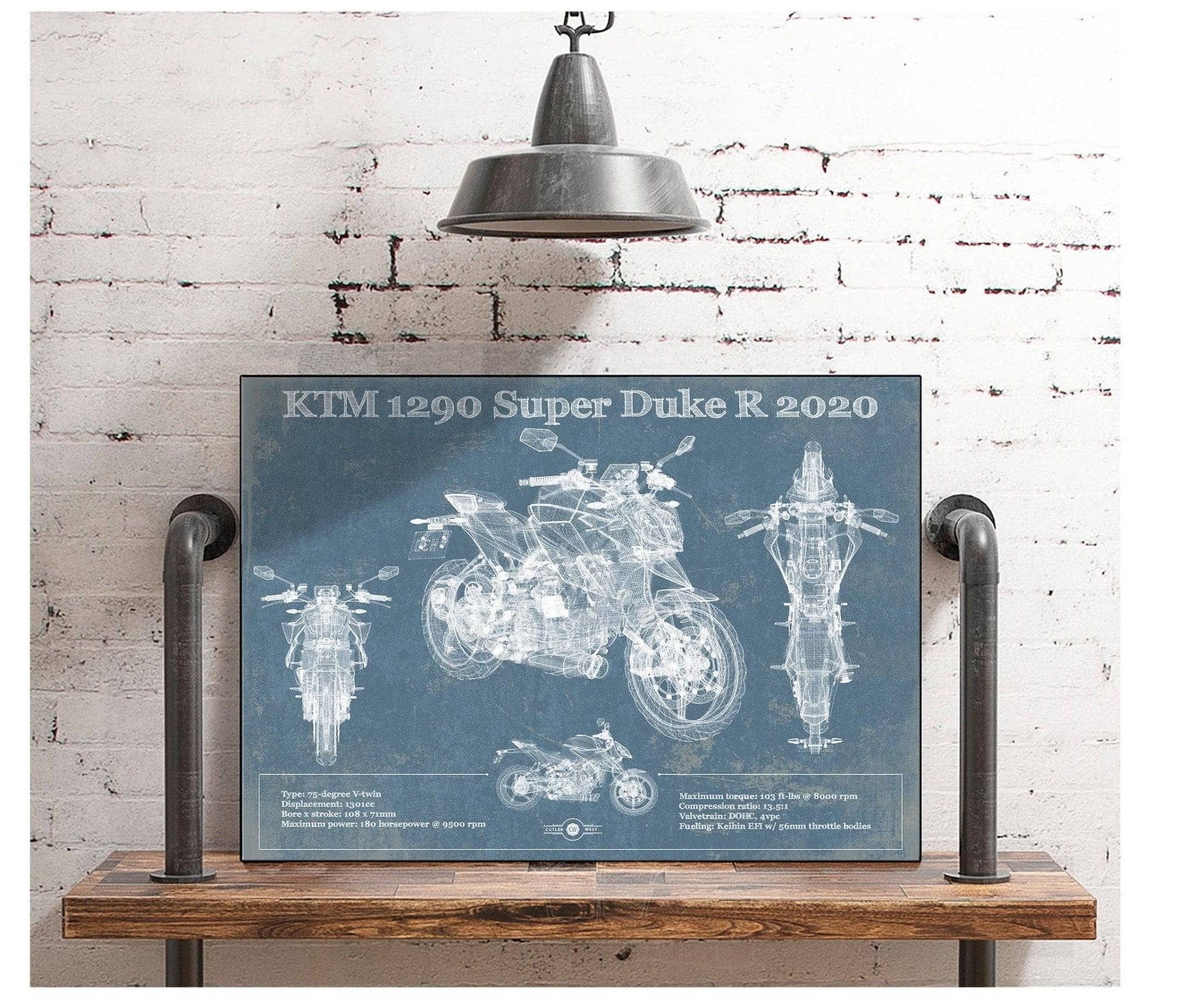 Cutler West 2020 KTM 1290 Super Duke R Motorcycle Patent Print