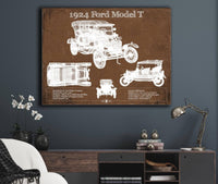 Cutler West Ford Collection 1924 Ford Model T Vintage Blueprint Auto Print