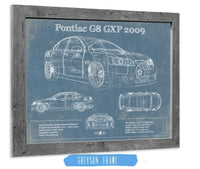 Cutler West Vehicle Collection 2009 Pontiac G8 GT Blueprint Vintage Auto Print