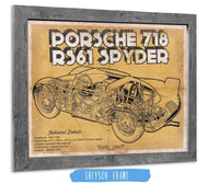 Cutler West Porsche Collection Porsche 718 Spyder Racing Sports Car Print