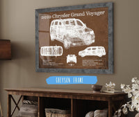 Cutler West Vehicle Collection 2010 Chrysler Grand Voyager Vintage Blueprint Auto Print