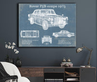 Cutler West Rover P5b Coupe 1973 Vintage Blueprint Auto Print