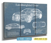 Cutler West Lamborghini Urus 2019 Vintage Blueprint Auto Print
