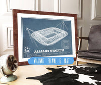 Cutler West Soccer Collection 14" x 11" / Walnut Frame & Mat Juventus Football Club Allianz Stadium Stadium Soccer Print 933350149_56397