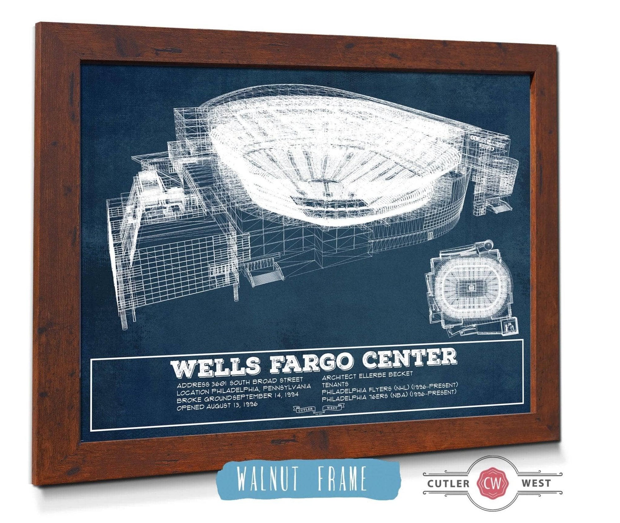 Cutler West Philadelphia Flyers Wells Fargo Center Philadelphia Seating Chart - Vintage Hockey Print