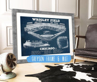 Cutler West Baseball Collection 14" x 11" / Greyson Frame & Mat Vintage Wrigley Field Print - Chicago Cubs Baseball Print 723850098-TOP-14"-x-11"5349