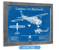 Cutler West Cessna Collection 14" x 11" / Greyson Frame Cessna 172 Skyhawk Original Blueprint Art 933350116_21701