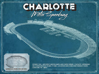 Cutler West Racetrack Collection 14" x 11" / Unframed Charlotte Motor Raceway NASCAR Race Track Print 733323692_43457