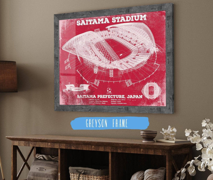 Cutler West Japan National Football Team Red Saitama Stadium Soccer Print