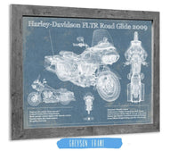 Cutler West Harley-Davidson FLTR Road Glide 2009 Blueprint Motorcycle Patent Print