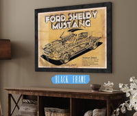 Cutler West Ford Collection 14" x 11" / Black Frame Vintage Ford Shelby Mustang Sports Car Print 701708842-14"-x-11"66970