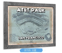 Cutler West Baseball Collection 24" x 18" / Greyson Frame San Francisco Giants - AT&T Park Vintage Baseball Print 662435265-TOP_52000