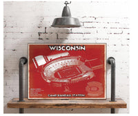 Cutler West Wisconsin Badgers Camp Randall Stadium Vintage Art Print