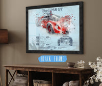 Cutler West Ford Collection 14" x 11" / Black Frame Ford P68 Ford 3L GT  F3L Vintage Sports Car Print 845000145_13785