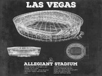 Cutler West Pro Football Collection 14" x 11" / Unframed Las Vegas Raiders Allegiant Stadium Vintage Football Print 845000118-TOP