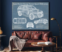 Cutler West Land Rover Collection Land Rover Range Rover Sport SVR 2015 Vintage Blueprint Auto Print