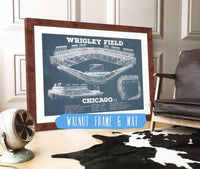 Cutler West Baseball Collection 14" x 11" / Walnut Frame & Mat Vintage Wrigley Field Print - Chicago Cubs Baseball Print 723850098-TOP-14"-x-11"5345