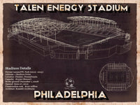 Cutler West 14" x 11" / Unframed Philadelphia Union F.C. -  Vintage Talen Energy Stadium MLS Soccer Print 714249888-14"-x-11"69305