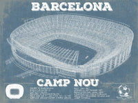 Cutler West Soccer Collection 14" x 11" / Unframed Vintage FC Barcelona Camp Nou Stadium Soccer Print 704550612-14"-x-11"44975