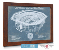 Cutler West Tennis Arena Vintage Arthur Ashe US Open Tennis Blueprint Art