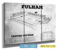 Cutler West Soccer Collection 48" x 32" / 3 Panel Canvas Wrap Fulham Football Club Craven Cottage Vintage Soccer Print 737087842_66755