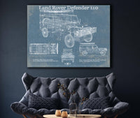 Cutler West Land Rover Defender 110 Blueprint Vintage Auto Patent Print